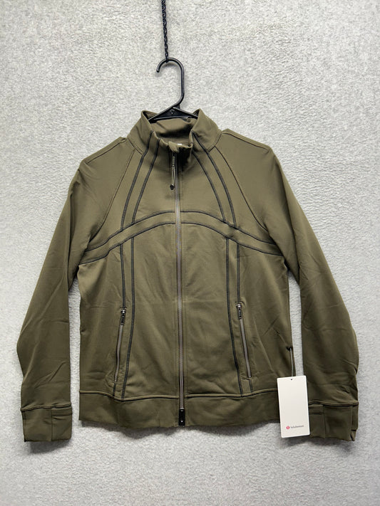 Lululemon Define Track Jacket Luon Size 8 Olive Brown / Black