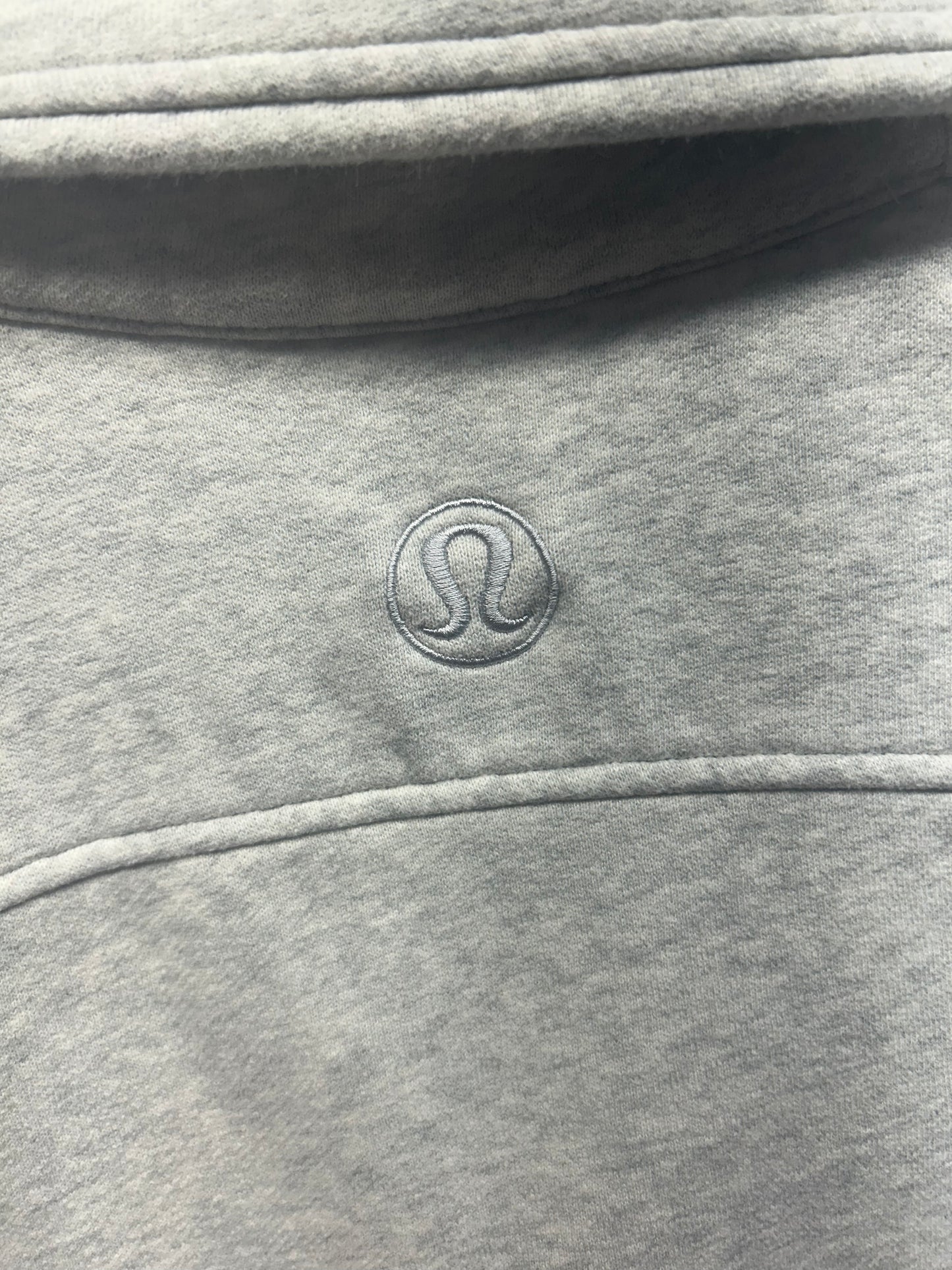 FLAWED Lululemon Scuba Oversized Funnel-Neck Half Zip Long Size XL/XXL Heathered Core Ultra Light Grey