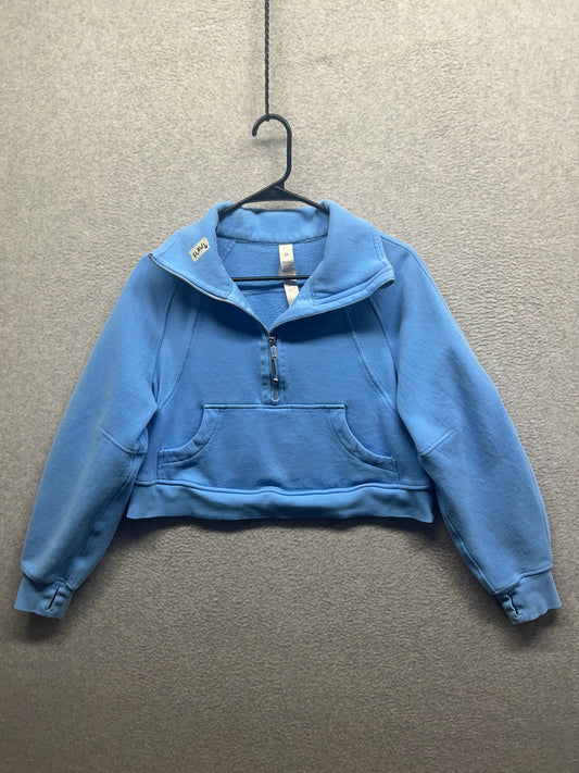 FLAWED Lululemon Scuba Oversized Funnel Neck Half-Zip Size XS/S Blue Nile