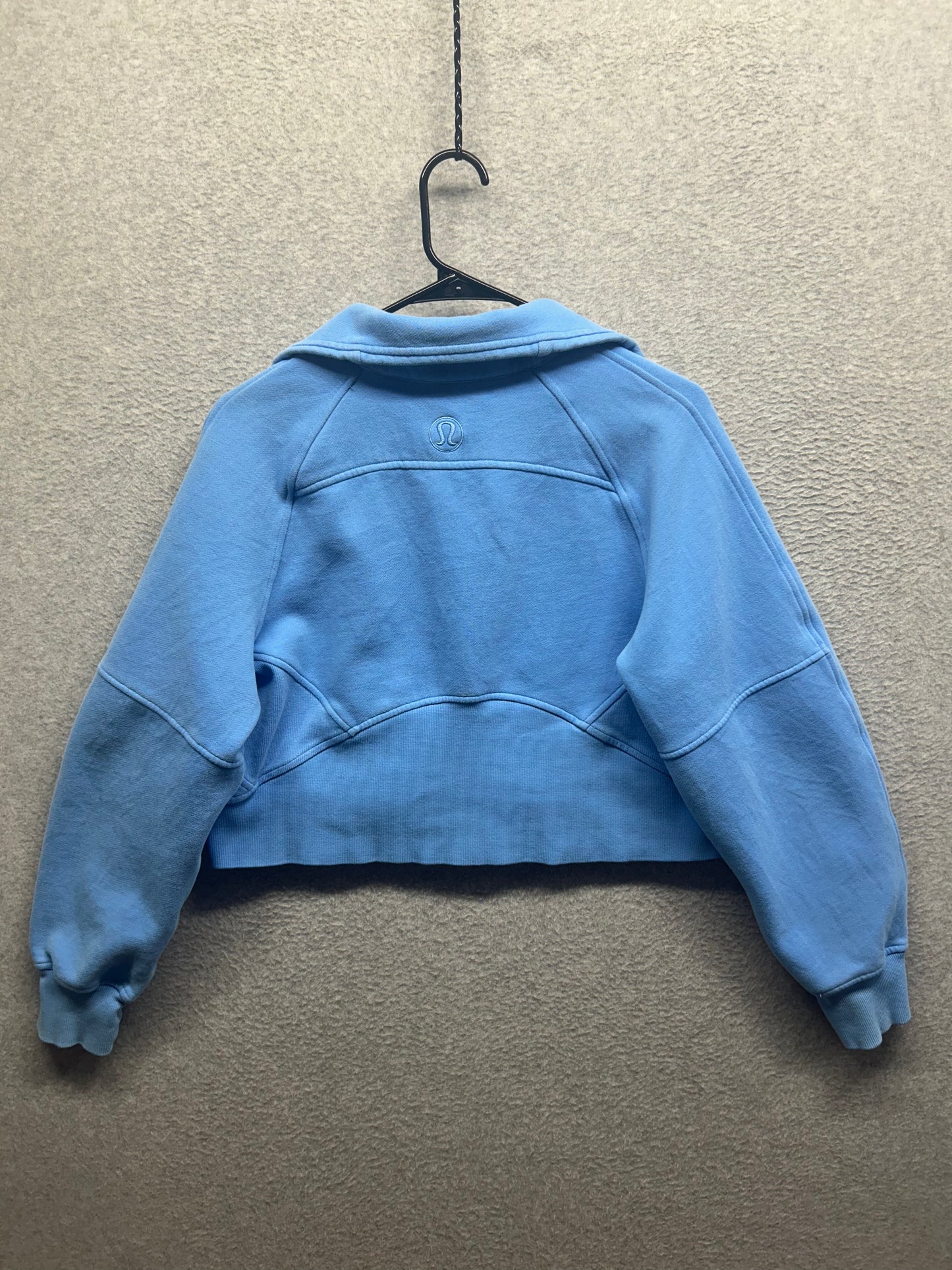 FLAWED Lululemon Scuba Oversized Funnel Neck Half-Zip Size XS/S Blue Nile