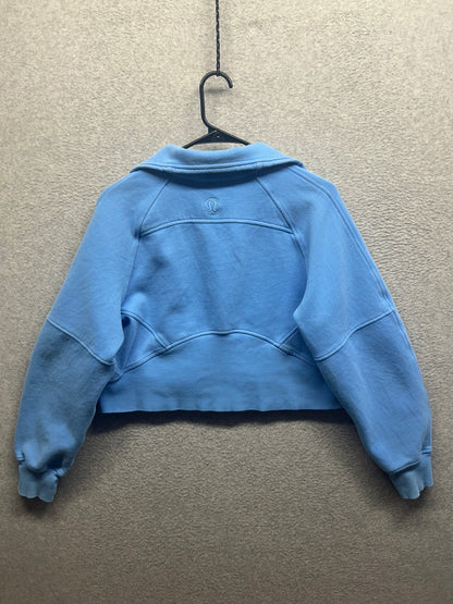 FLAWED Lululemon Scuba Oversized Funnel Neck Half-Zip Size XS/S Blue Nile