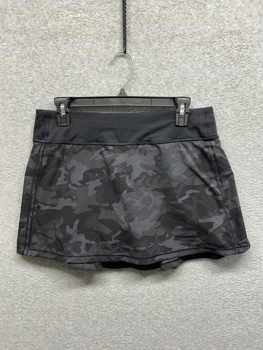 Lululemon Pace Rival Skirt Tall (No Panels) 15" Size 8 Incognito Camo Multi Black