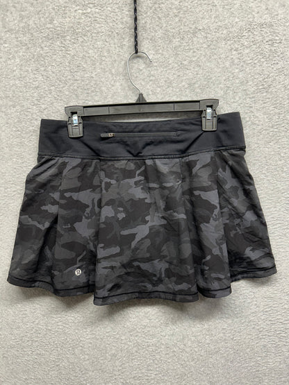 Lululemon Pace Rival Skirt Tall (No Panels) 15" Size 8 Incognito Camo Multi Black