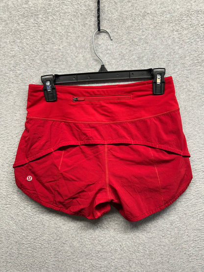 Lululemon Speed Up Short Long 4" Size 4 Dark Red