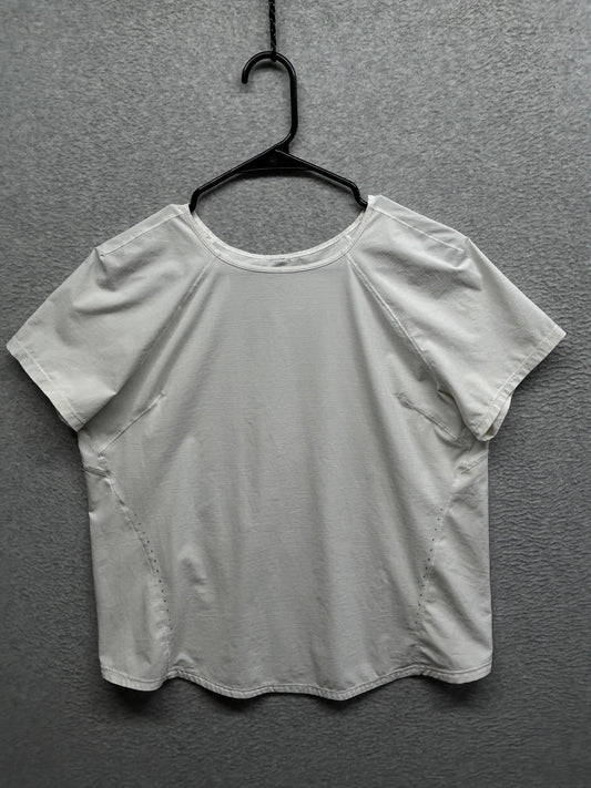 Lululemon Breathable Short Sleeve Shirt Size 10 White
