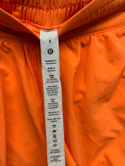 Lululemon Hotty Hot Short II 2.5" Size 8 Highlight Orange