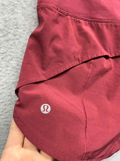 Lululemon Speed Up Mid-Rise Lined Short 4" Size 4 Mulled Wine