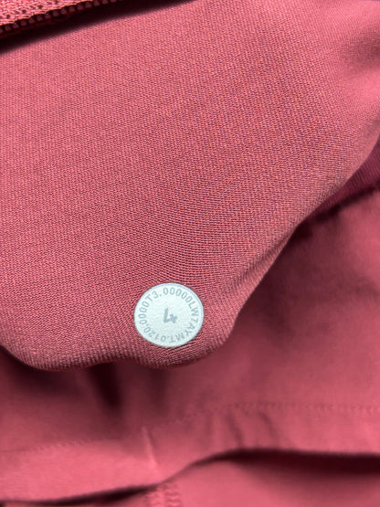 Lululemon Speed Up Mid-Rise Lined Short 4" Size 4 Mulled Wine