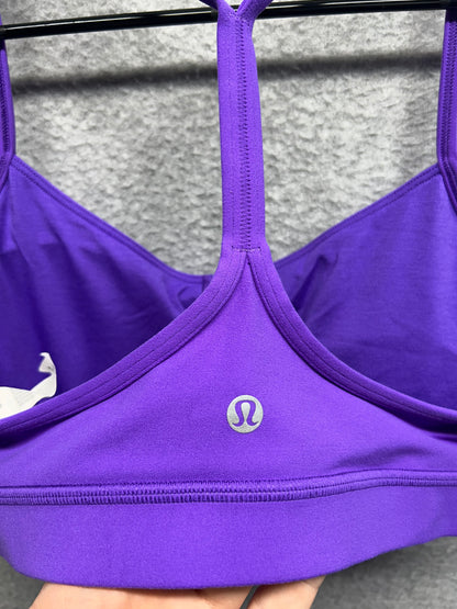 Lululemon Flow Y Bra Nulu Size 10 (Square) Atomic Purple