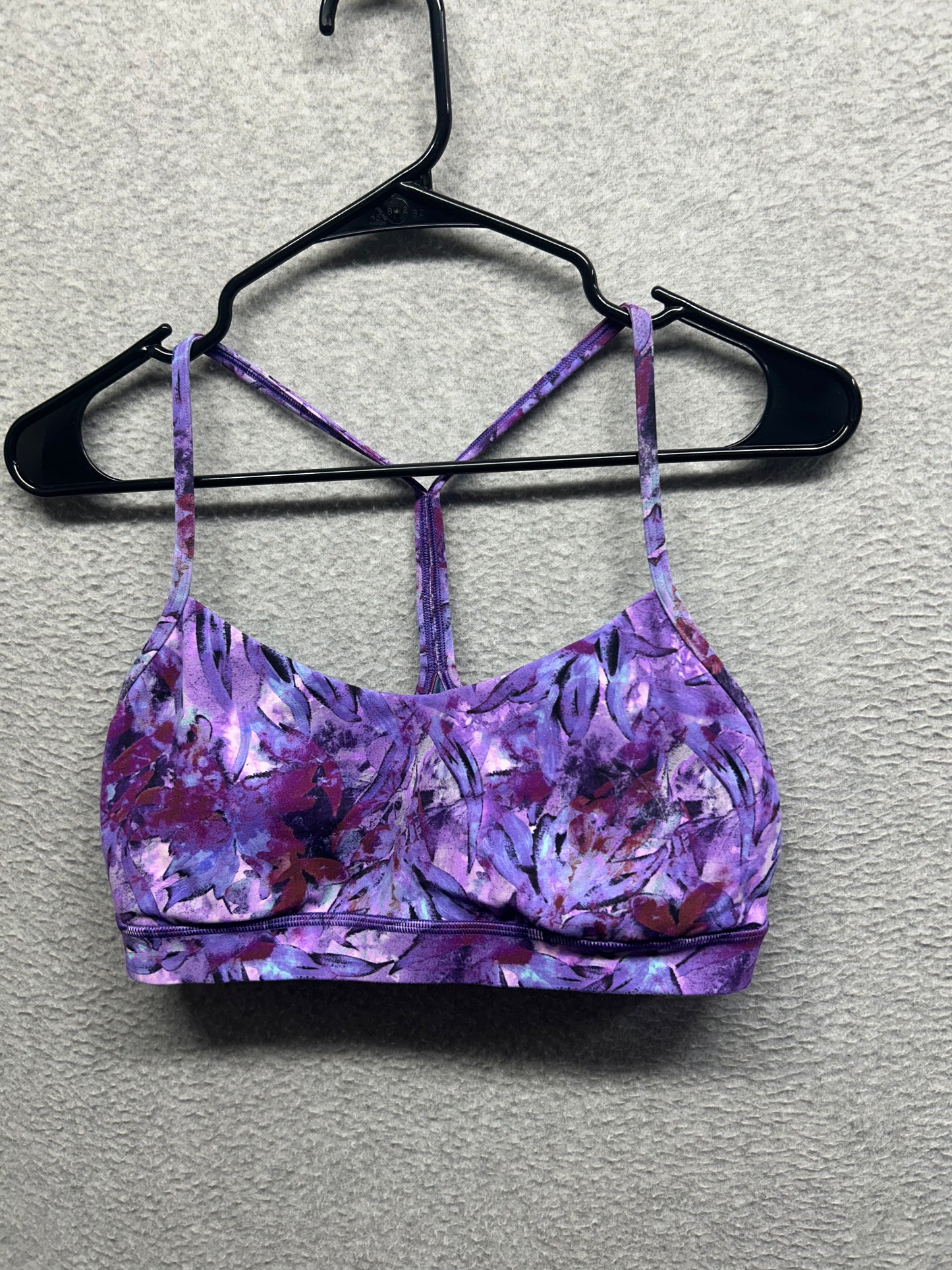 Lululemon Flow Y Bra Nulu Size 12 (Square) Iridescent Floral Multi