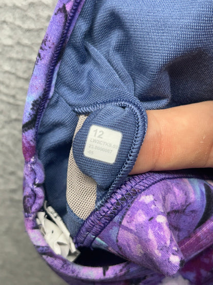 Lululemon Flow Y Bra Nulu Size 12 (Square) Iridescent Floral Multi