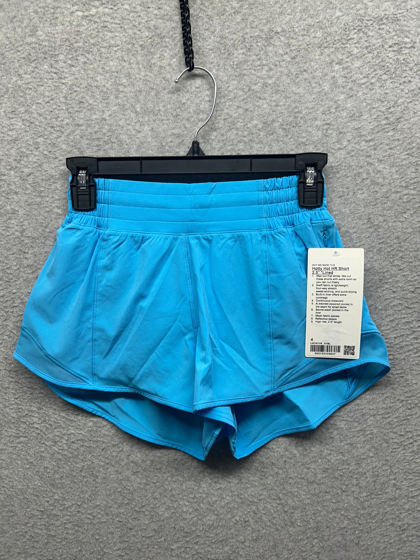 Lululemon Hotty Hot High-Rise Lined Short 2.5" Size 4 Kayak Blue Light