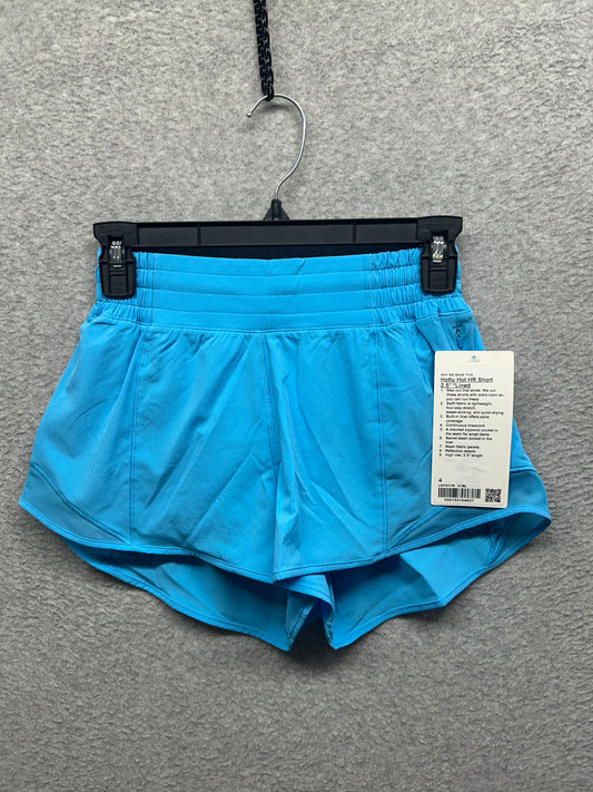 Lululemon Hotty Hot High-Rise Lined Short 2.5" Size 4 Kayak Blue Light