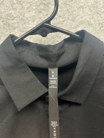 Lululemon Chambray Long Sleeve Button Down Size Medium Black