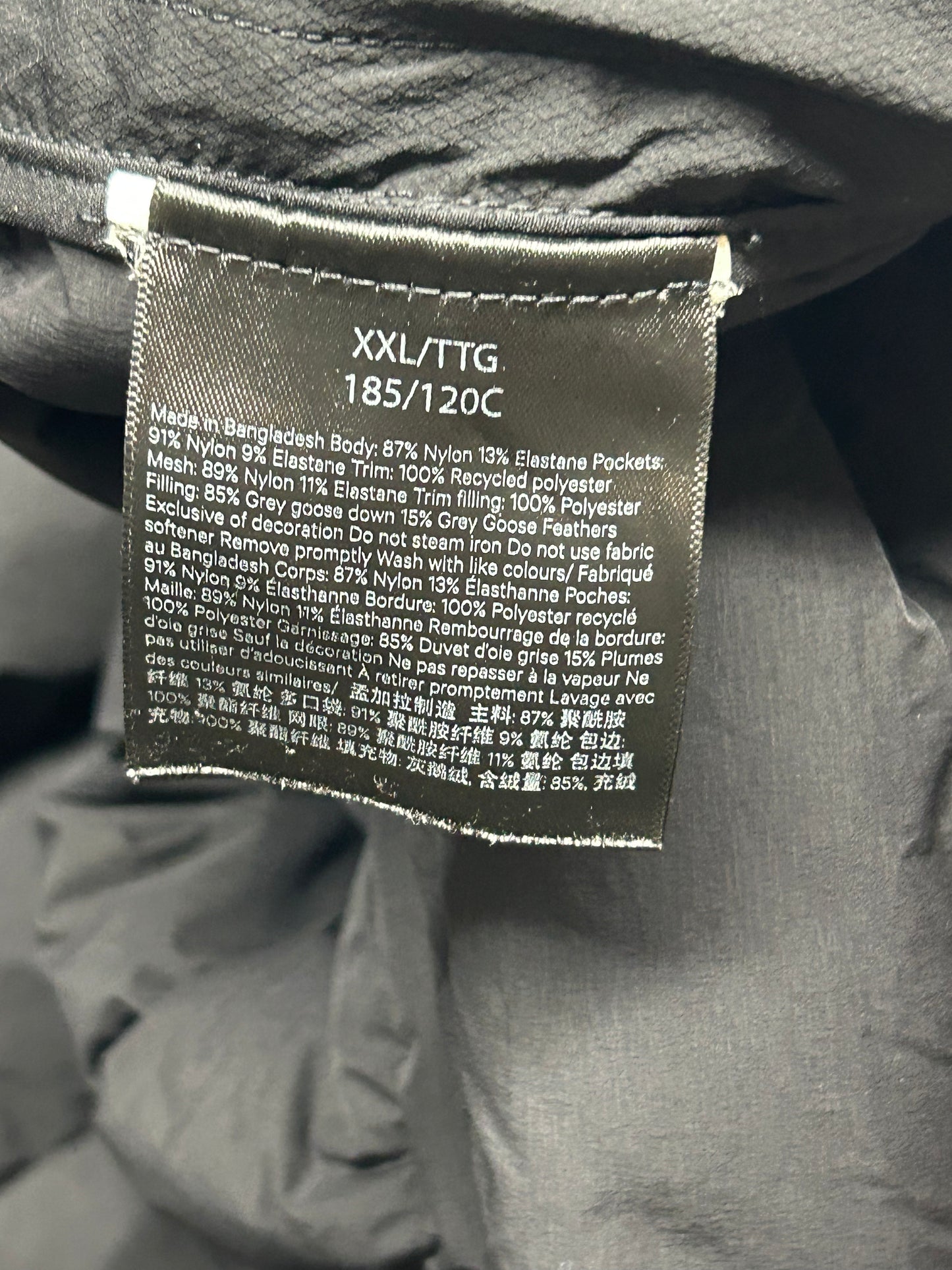 Lululemon Navigation Stretch Down Jacket Mens Size 2XL Black