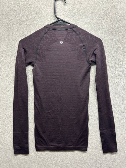 Lululemon Swiftly Tech Long Sleeve Crew Size 2 Black Cherry
