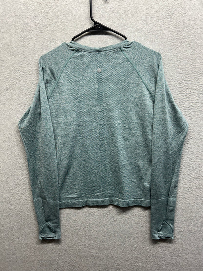 Lululemon Swiftly Tech Long Sleeve Shirt 2.0 Race Length Size 12 Green Jasper