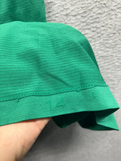 Lululemon Swiftly Tech Racerback Tank Top 2.0 Hip Length Size 14 Raceway Green