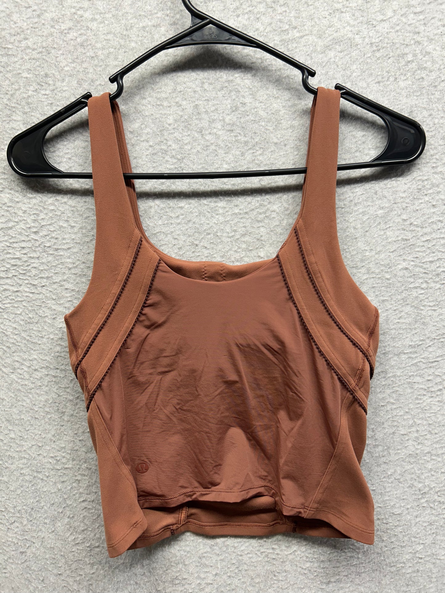 Lululemon Nulu and Mesh-Back Shelf-Bra Yoga Tank Top Size 4  Ancient Copper