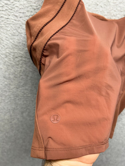 Lululemon Nulu and Mesh-Back Shelf-Bra Yoga Tank Top Size 4  Ancient Copper