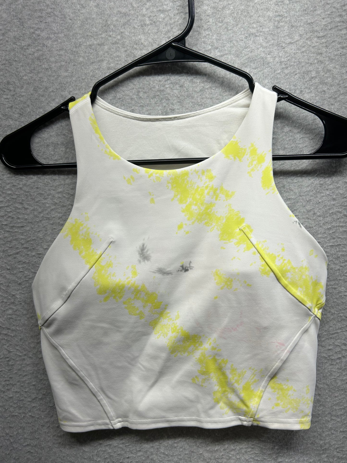 Lululemon Invigorate Training Tank Top Size 6 Cross Court Wash Electric Lemon Multi