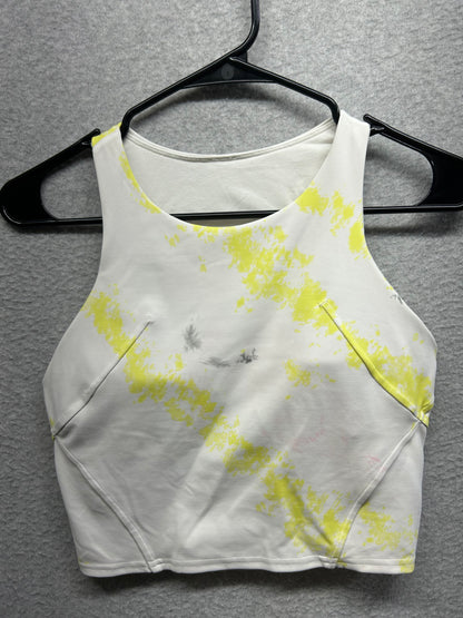 Lululemon Invigorate Training Tank Top Size 6 Cross Court Wash Electric Lemon Multi