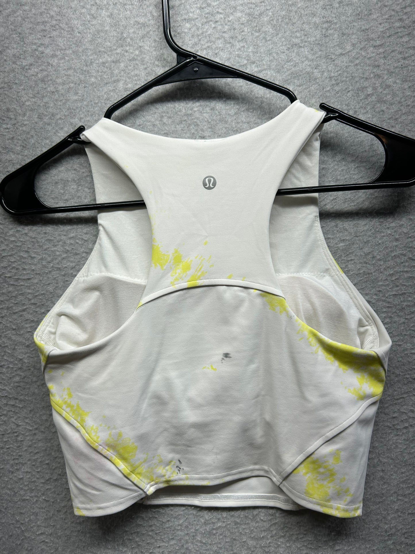 Lululemon Invigorate Training Tank Top Size 6 Cross Court Wash Electric Lemon Multi
