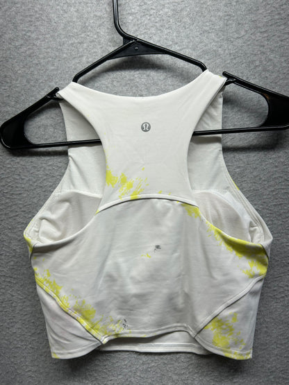 Lululemon Invigorate Training Tank Top Size 6 Cross Court Wash Electric Lemon Multi
