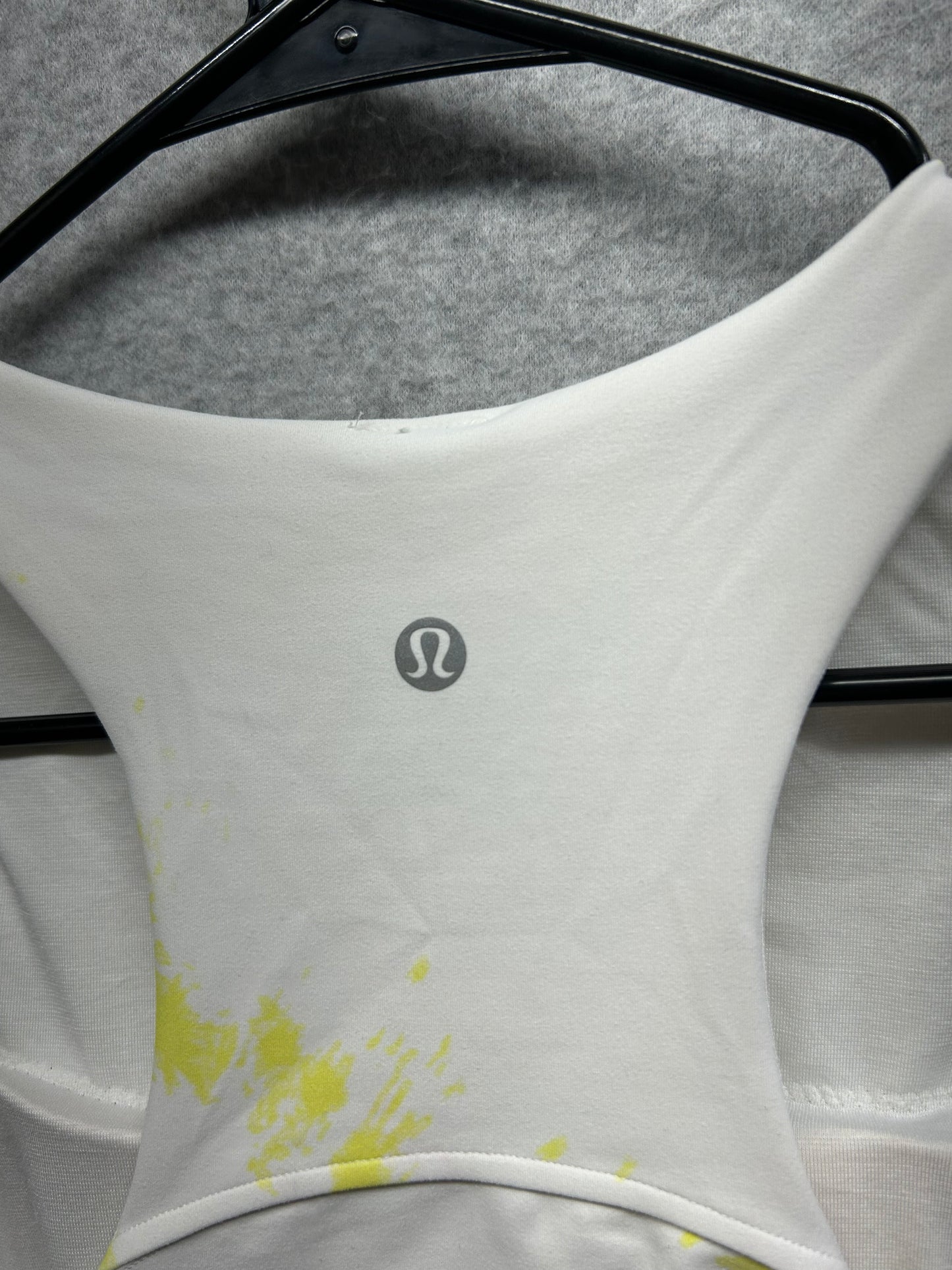 Lululemon Invigorate Training Tank Top Size 6 Cross Court Wash Electric Lemon Multi