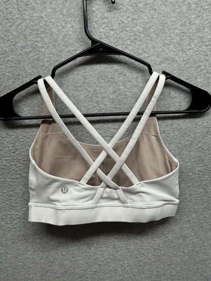 Lululemon Energy Bra Size 6 White