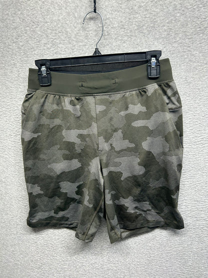 Lululemon T.H.E. Short Linerless 7" Size Small Variegated Mesh Camo Max Dark Olive