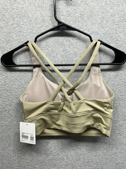 Lululemon Energy Bra Longline Size 6 Compass Khaki (Square Dot)