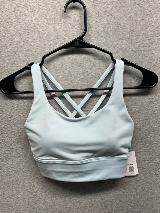 Lululemon Energy Longline Bra Size 4 Powder Blue (Square Dot)