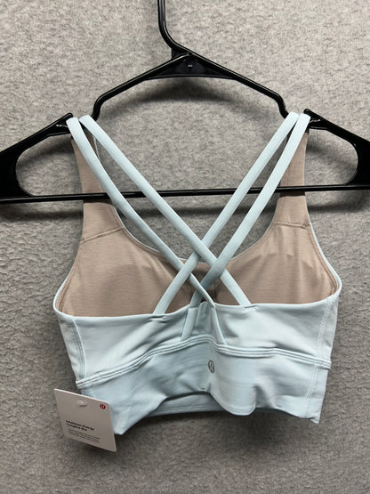 Lululemon Energy Longline Bra Size 4 Powder Blue (Square Dot)