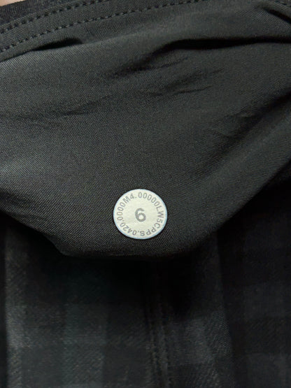 Lululemon Here to There High-Rise 7/8 Pant Size 6 Brighton Buffalo Print Graphite Grey Black