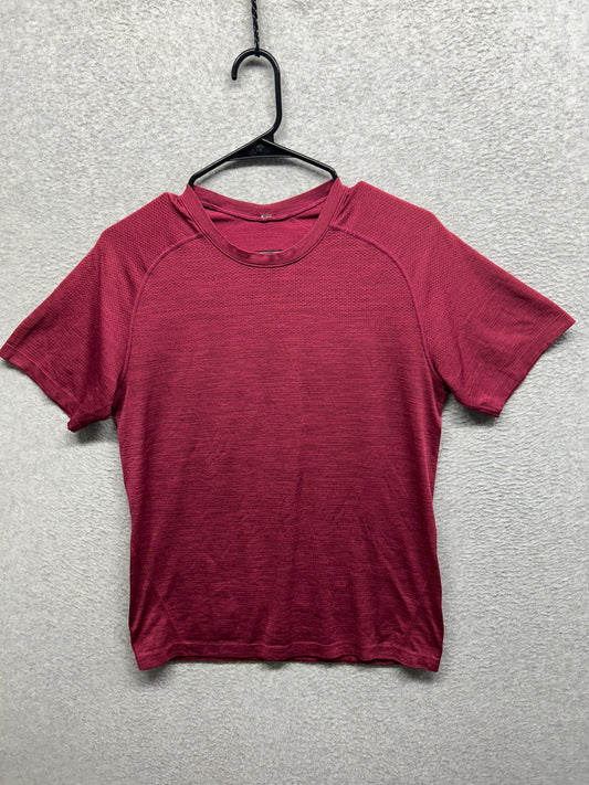 Lululemon Metal Vent Tech Short Sleeve Size Small Prep Red