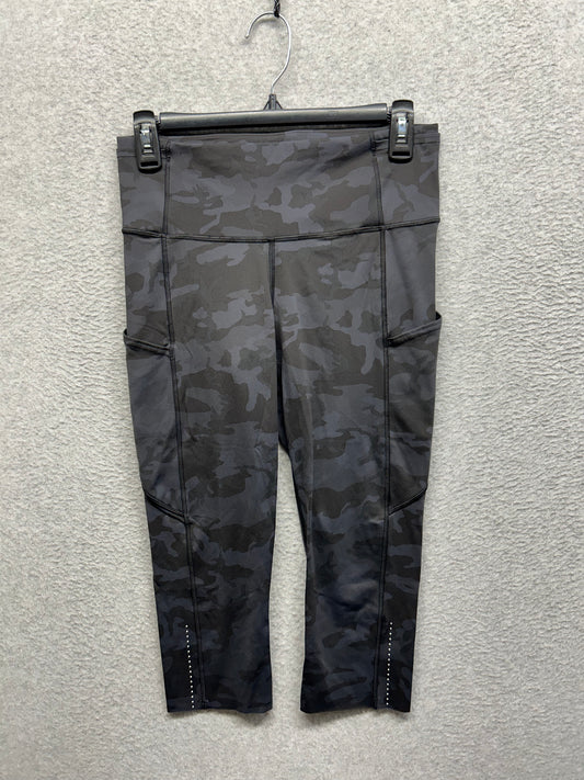 Lululemon Fast & Free Crop II Nulux 19" Size 8 Incognito Camo Multi Grey