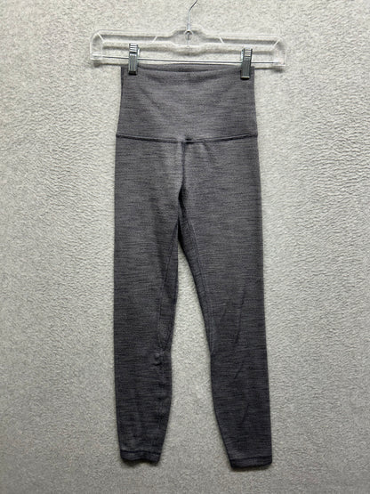 Lululemon Align Pant II 25" Size 2 Mini Heathered Herringbone Heathered Black