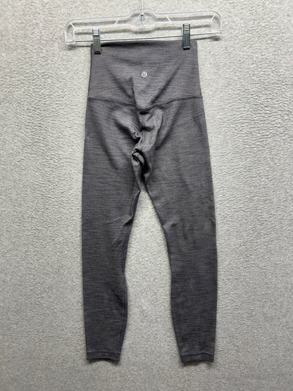 Lululemon Align Pant II 25" Size 2 Mini Heathered Herringbone Heathered Black