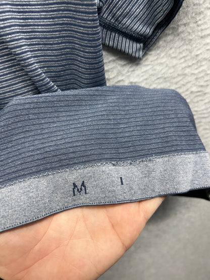 Lululemon Metal Vent Tech Short Sleeve Henley Size Medium Mach Blue