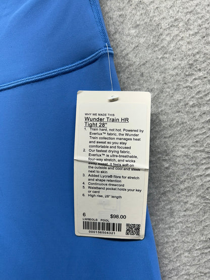 Lululemon Wunder Train High-Rise Tight 28" Size 6 Pool Party