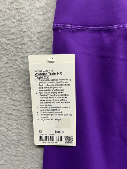 Lululemon Wunder Train High-Rise Tight 28" Size 12 College Purple