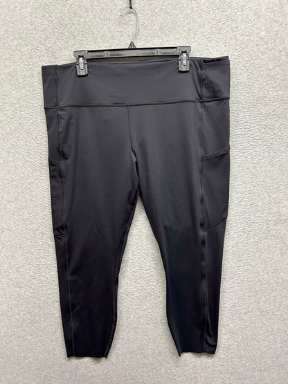 Lululemon Fast & Free 7/8 Tight II Nulux 23" Size 20 Black