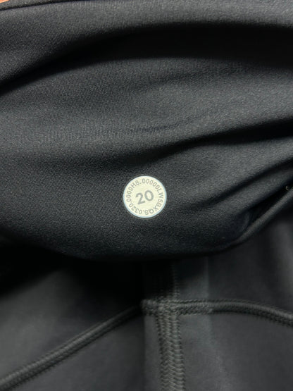 Lululemon Fast & Free 7/8 Tight II Nulux 23" Size 20 Black