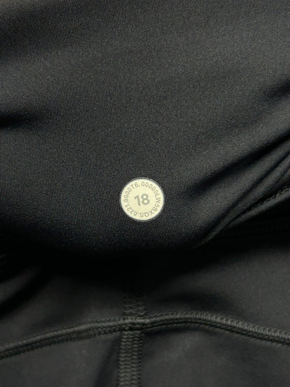 Lululemon Fast & Free 7/8 Tight II Nulux 23" Size 18 Black