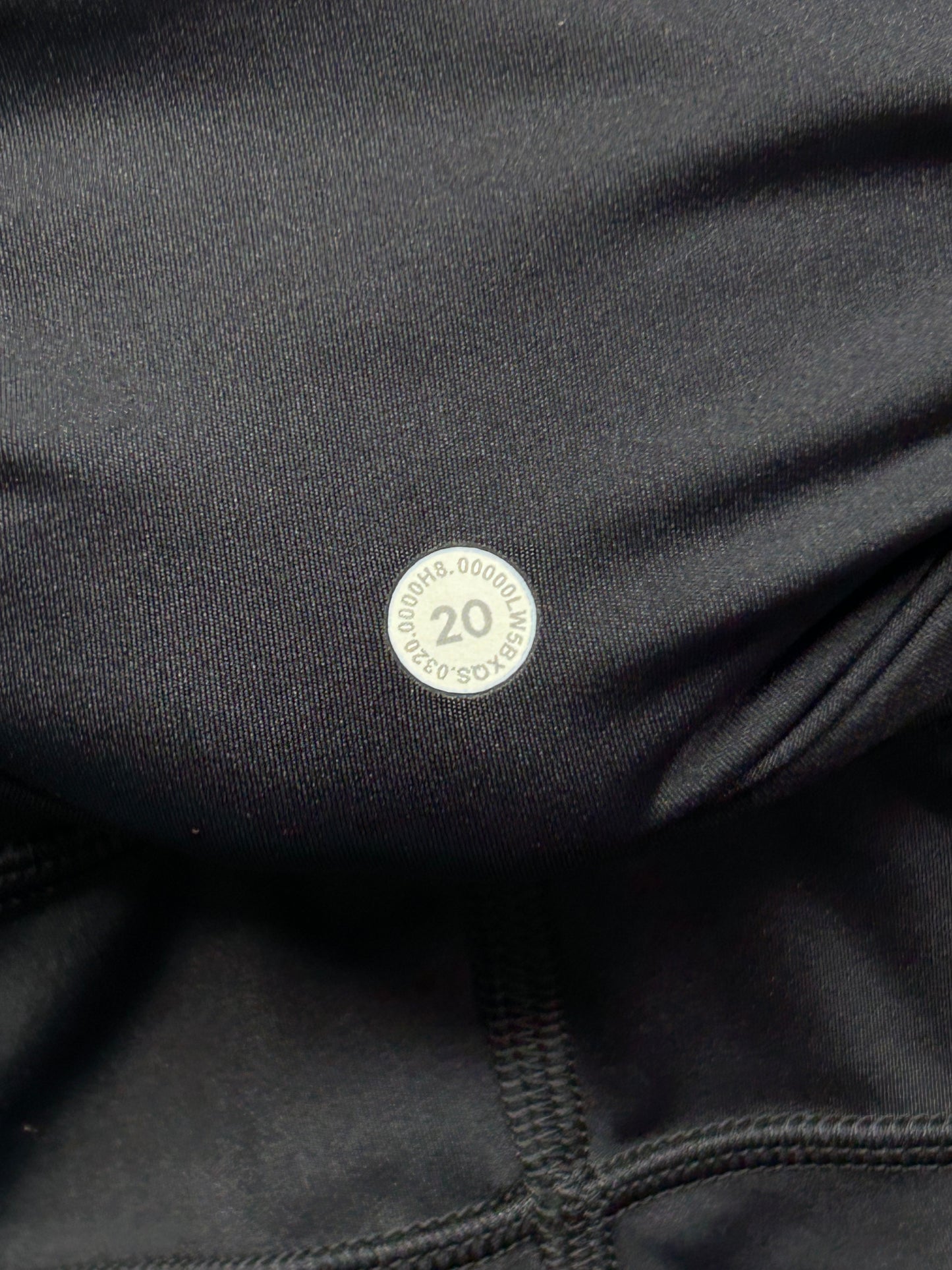 Lululemon Fast & Free 7/8 Tight II Nulux 23" Size 20 Black