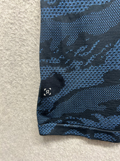 Lululemon Metal Vent Breathe Short Sleeve USA Edition Size 2XL Blue Camo