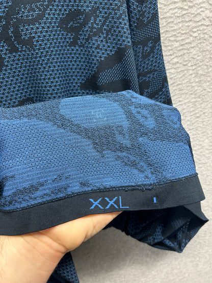 Lululemon Metal Vent Breathe Short Sleeve USA Edition Size 2XL Blue Camo