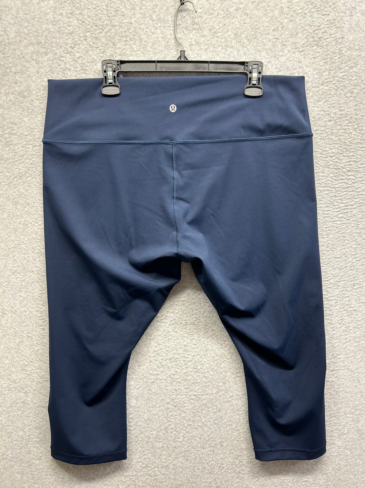 Lululemon Wunder Under Crop Hi-Rise Full-On Luxtreme 21" Size 20 True Navy