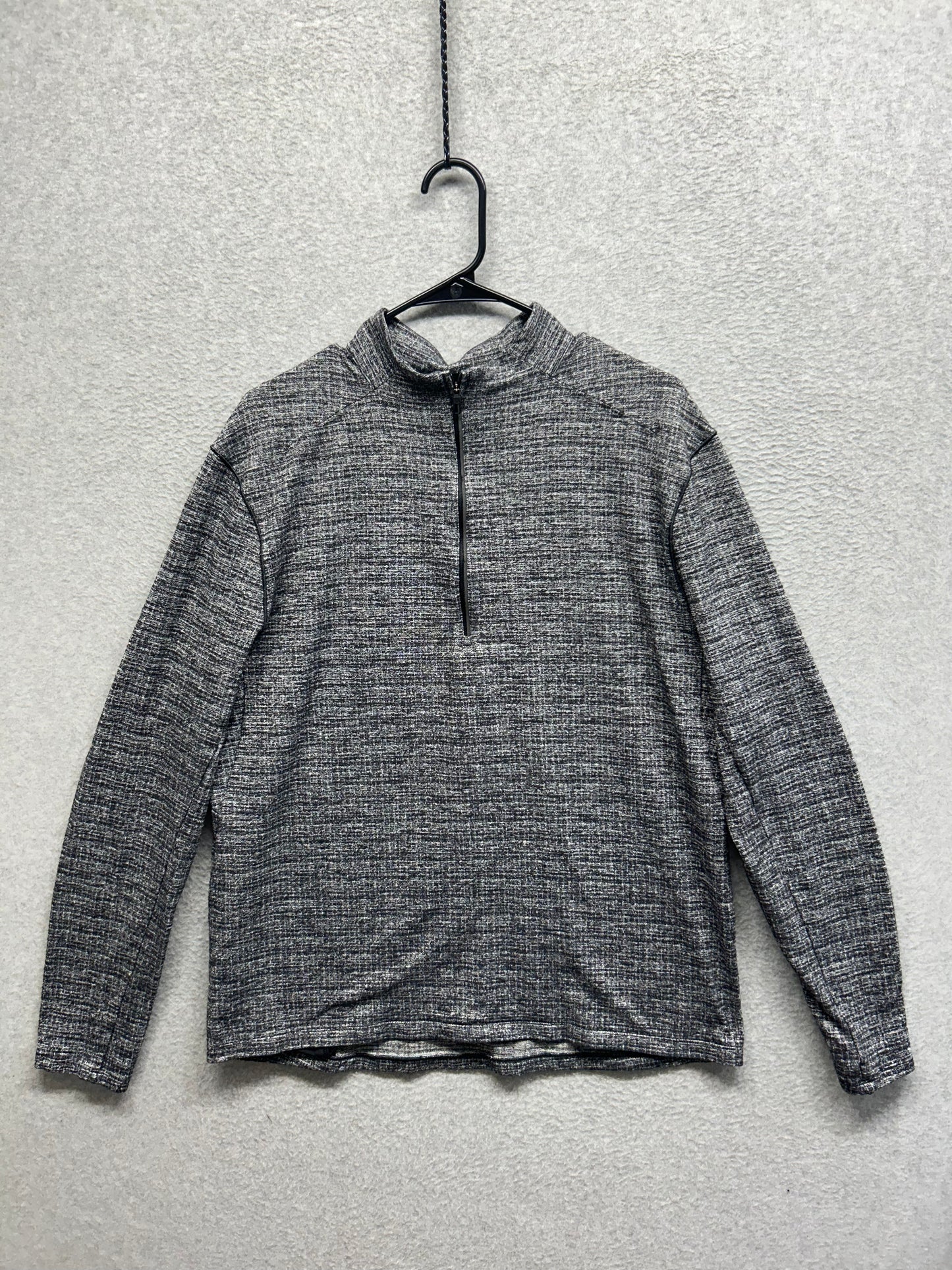Lululemon Surge Warm 1/2 Zip Size XL Gray Black Static